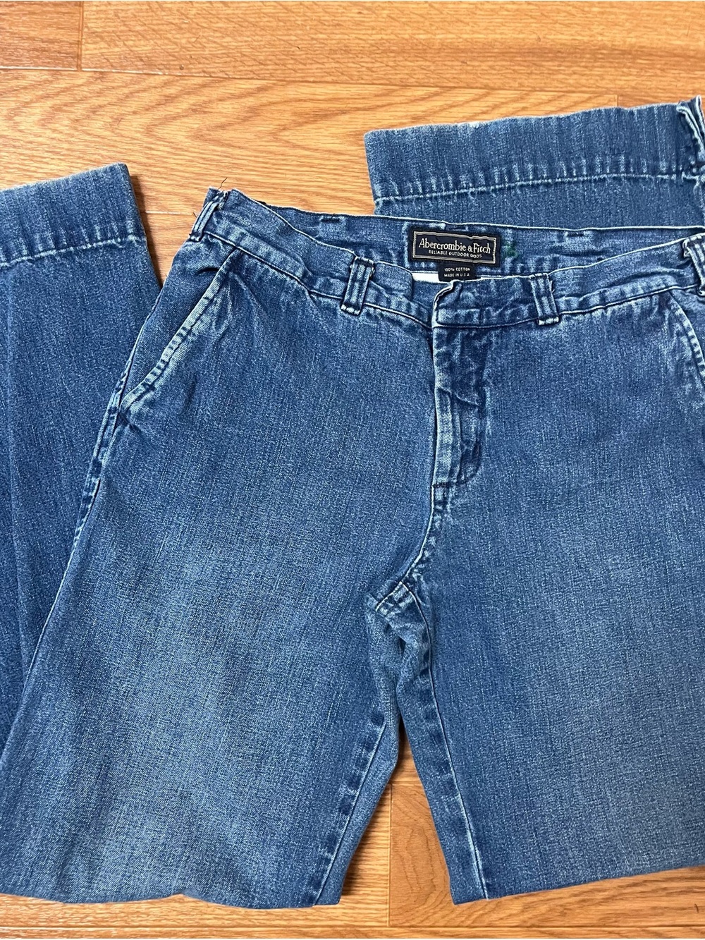 Vintage Abercrombie & Fitch Jeans Womens 4 Blue 1892 Flare Denim USA 90s